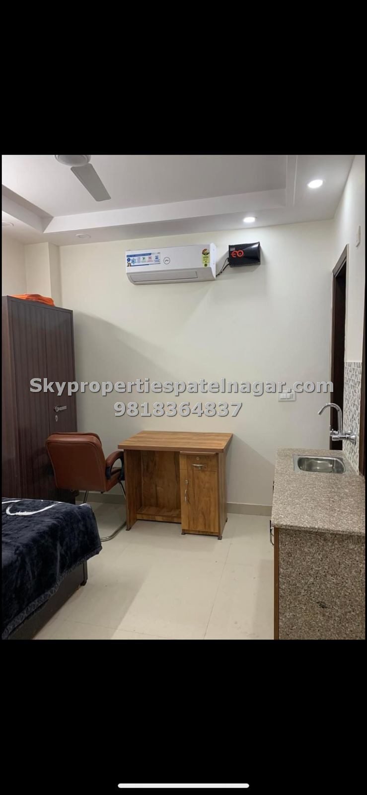 1 Rk for Rent in Patel Nagar Near Metro Station
