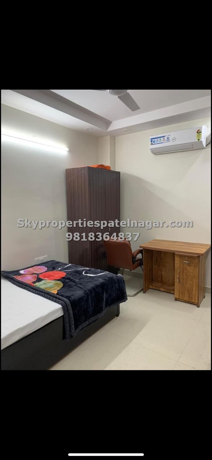 1 Rk for Rent in Patel Nagar Near Metro Station