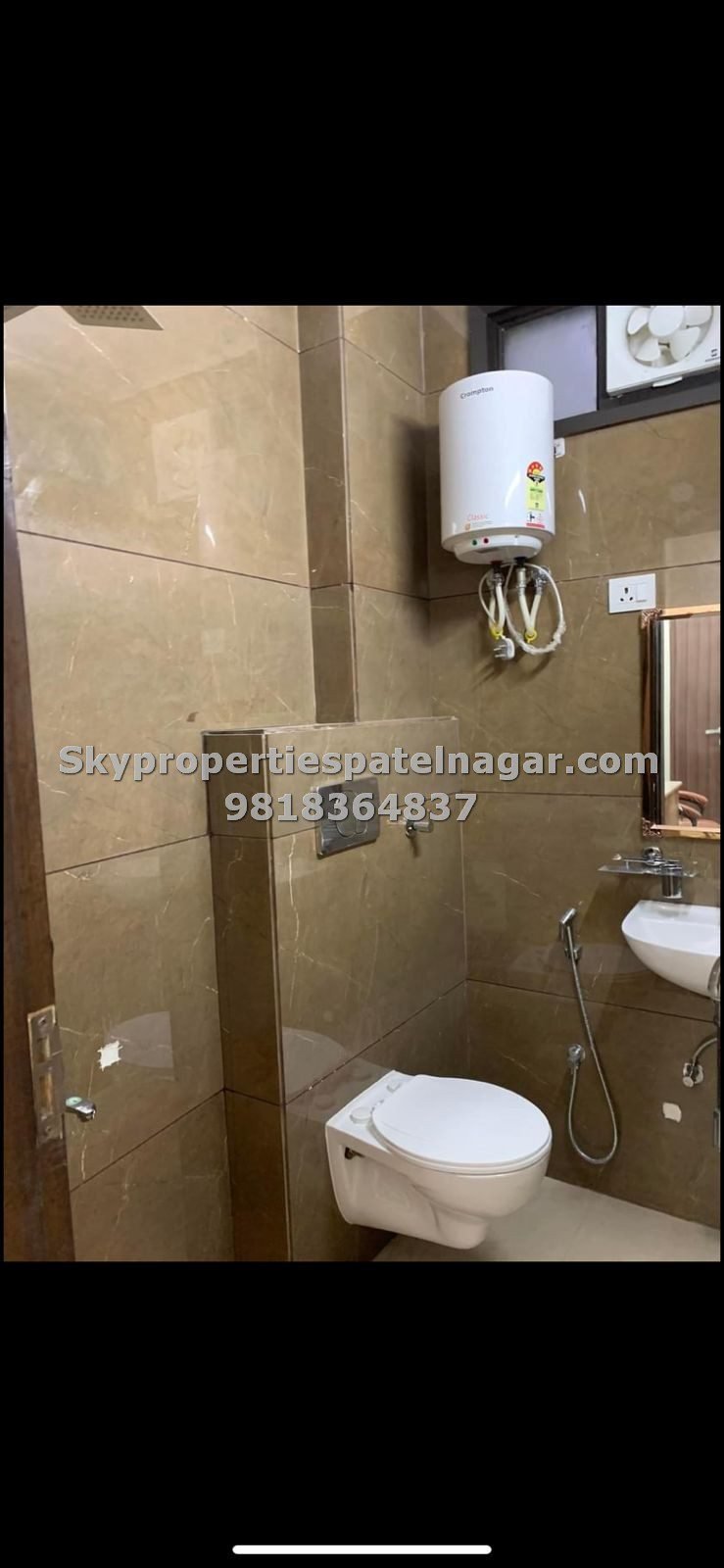 1 Rk for Rent in Patel Nagar Near Metro Station